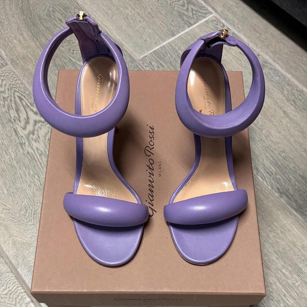 Gianvito Rossi Lavender Heeled Sandals
